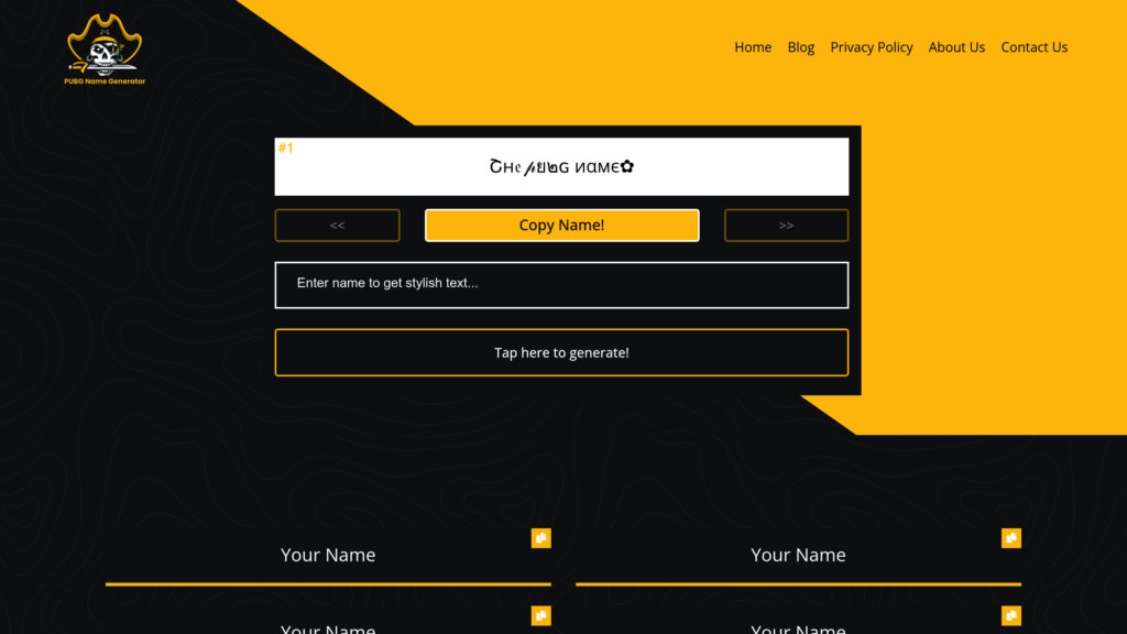 image for PUBG Name Generator