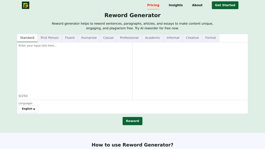 image for ReWord Generator