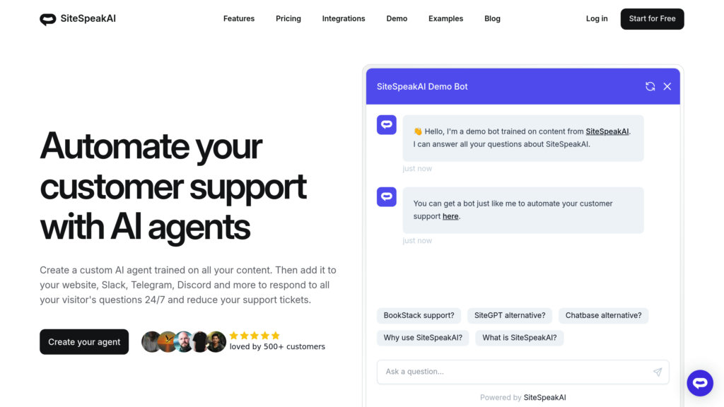 image for SiteSpeakAI image for SiteSpeakAI