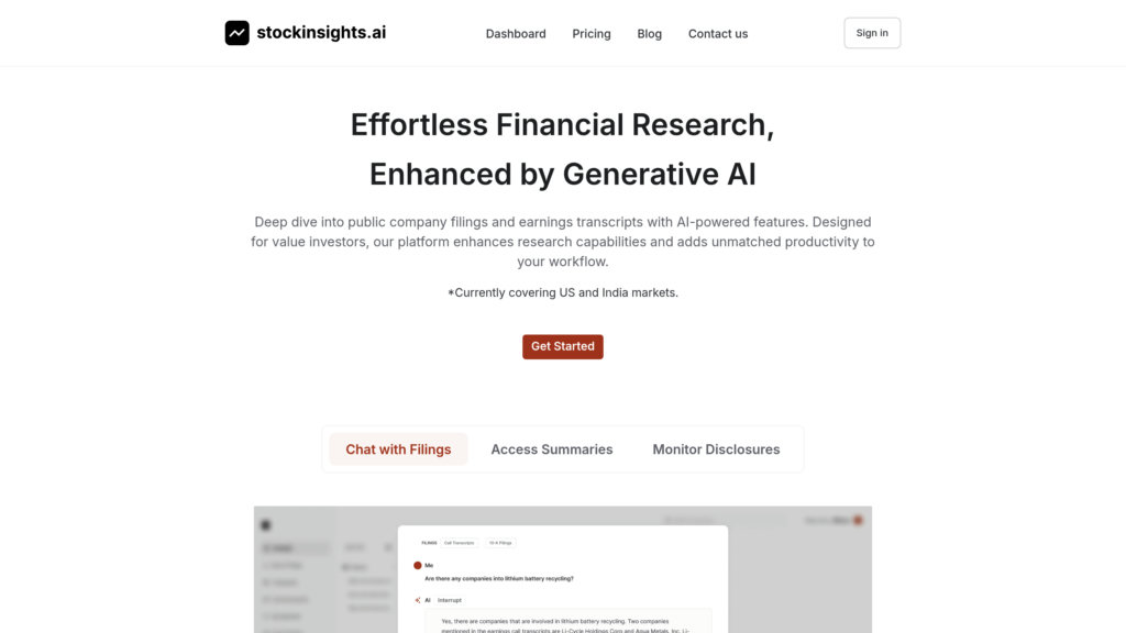image for StockInsights AI