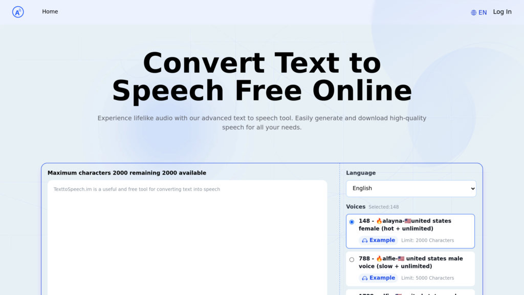 image for TexttoSpeech.im