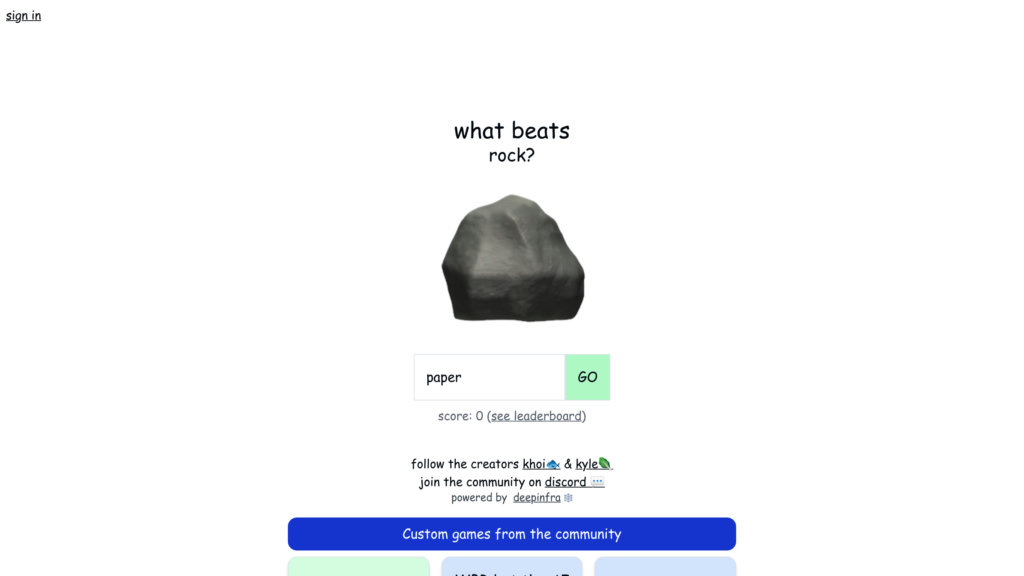 image for What Beats Rock Game