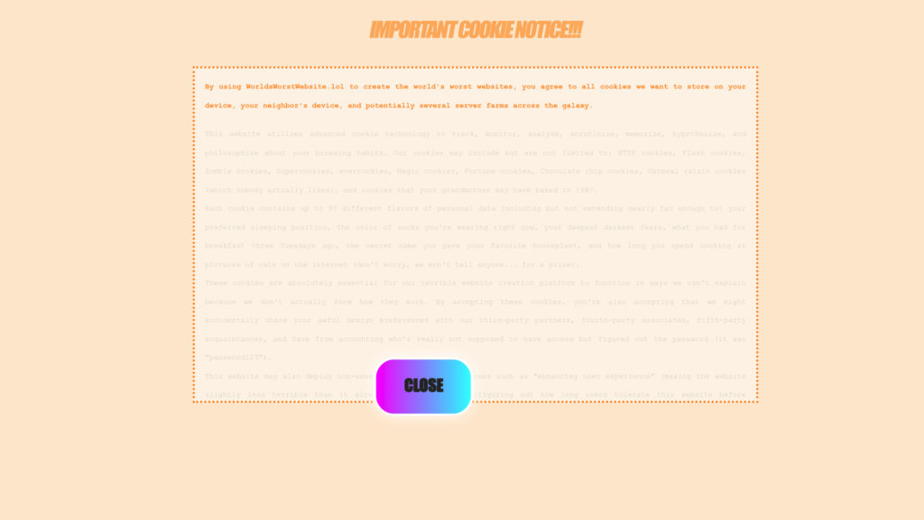 image for World's Worst Website lol