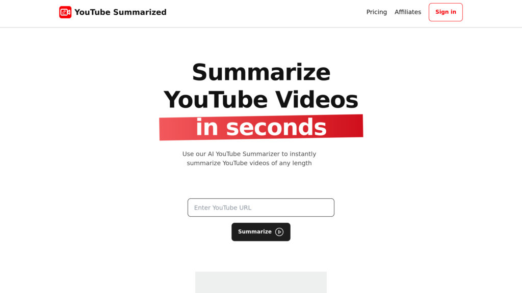 image for YouTube Summarized
